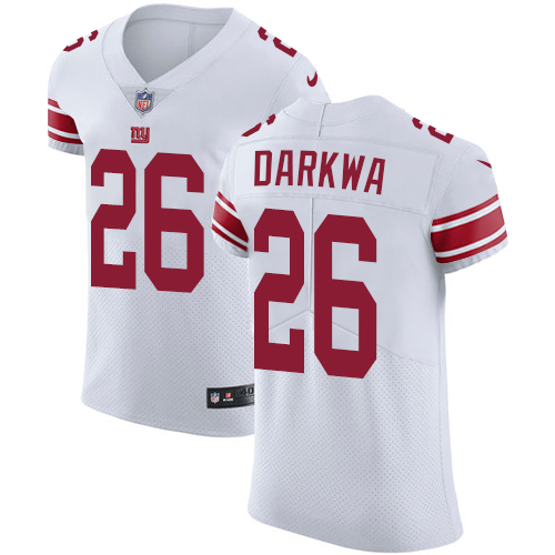 Nike Giants #26 Orleans Darkwa White Men's Stitched NFL Vapor Untouchable Elite Jersey - Click Image to Close